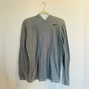 Nike Men's Gray Drifit Long Sleeve Shirt